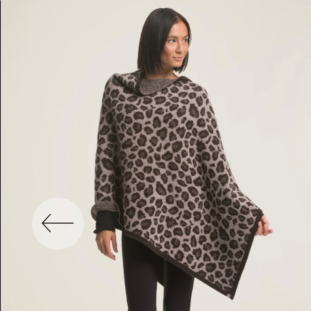 Barefoot Dreams CozyChic Leopard Poncho - NWT